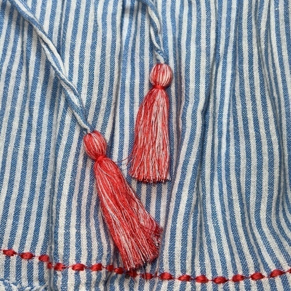 Women’s Nautica soft stretchy blue stripe elastic skirt Size Small - Picture 4 of 5